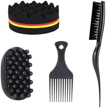 Hair Sponge Twist Brush Curl Styling Kit 4PCS for Afro Coily Hair by Unknown