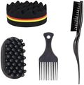 Hair Sponge Twist Brush Curl Styling Kit 4PCS for Afro Coily Hair by Unknown