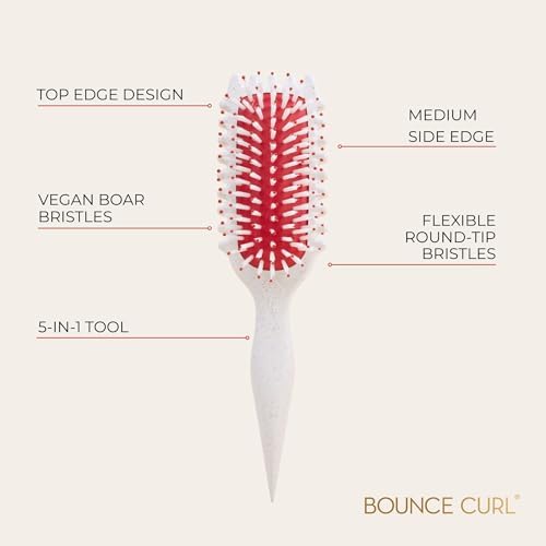 Bounce Curl Define EdgeLift Brush, 5-in-1 Styling, Defined Curls Cherry - Image 2