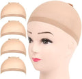 Fandamei Wig Cap, 4PCS Nylon Wig Caps Nude for Women, Stocking Wig Caps for Halloween, Cosplay. Wig Cap for Women, Men, Kids, Stocking Caps for Wigs by FANDAMEI