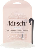 Kitsch Clear Hair Rubber Bands & Black Hair Tie Cutter Tool Set - 200 pcs by Kitsch