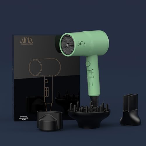 AINA Hair Dryer with Diffuser,Comb Full-Featured Blow Dryer 110V(Green) - Image 5