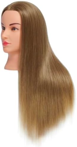 26"-28" Synthetic Fiber Hair Mannequin Head Styling Training Head Doll Head - Image 2