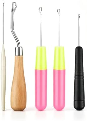 SWEET VIEW Crochet Needles for Hair, Different Sizes Latch Hook for Hair by SWEETVIEW