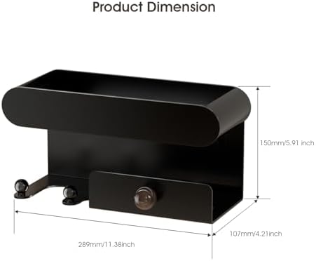 Universal Hair Dryer Holder, Hair Tool Organizer with Shelf for Bathroom, Hair Accessories Organizer for Blow Dryer, Curling Iron, Straightener - Image 7
