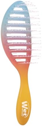 Wet Brush Speed Dry Hair Brush With Blow Dry Safe Bristles & Vented Design For Faster Drying Time, Ergonomic Handle, Reduces Breakage & Detangles All Hair Types, Limited Edition Electric Sky Pink - Image 4