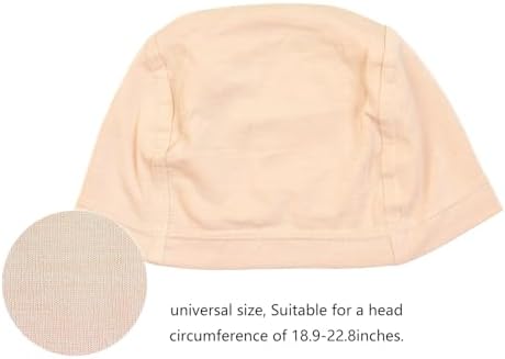 2 Pcs Wig Caps Bamboo Fiber Wig Cap Elastic Breathable Wigs Grip Cap Wig Liner Cap (Beige) - Image 2
