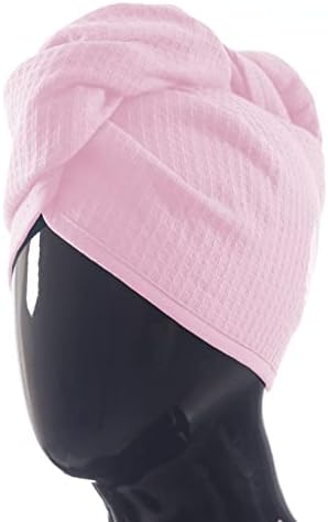 100% Turkish Cotton Hair Towel Wrap for Women,Non Microfiber,400-GSM(Grams per Square Metre),AntiFrizz,Hair Plop Waffle Towels for Curly,Long&Thick Hairs,Turban Head Wrap,1Pack10x26inc - Image 2