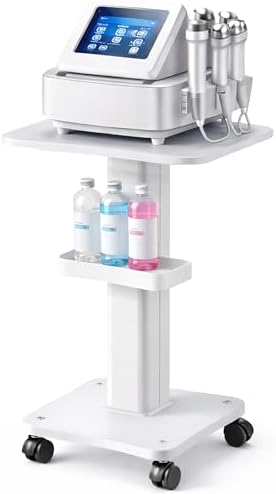 Esthetician Machine Stand with Wheels, Beauty Cart, White by Unknown