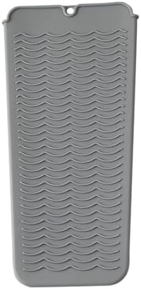 Heat Resistant Silicone Hair Iron Mat, Portable Hot Hair Tools Pad Travel Organizer Pouch for Curling Irons, Flat Irons, Hair Straightener and Hair Styling Tools (Gray) - Image 5