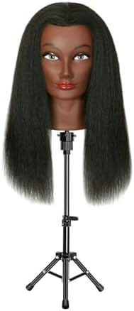FUTAI Mini Adjustable Wig Stand Tripod Metal Holder for Mannequin Head Canvas Foam Head Hairdresser Practice Cosmetology Braiding Styling Salon Display - Image 4