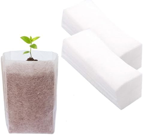 gardtree 3/8 Gallon 300PCS 7×7.8 Inch Breathable Plant Grow Bags - Non-Woven Plant Nursery Bags for Seed Starting, Indoor/Outdoor Vegetables, Herbs & Flowers | Easy Transplant, Space Saving by Gardtree