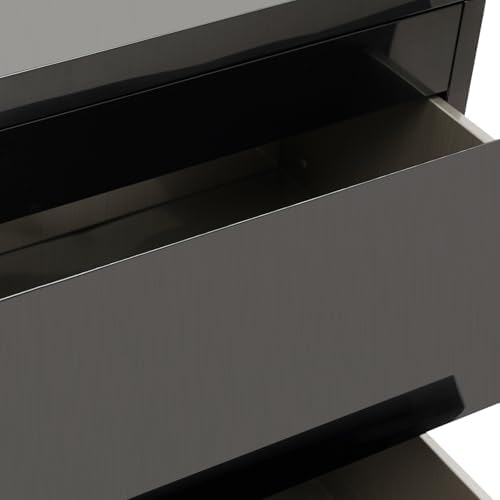 3-Drawer Barber Storage Cabinet - 201 Stainless Steel Hairdressing Tool Organizer with Hair Dryer Holder (17.9x11.8x32.7in) for Salon/Bathroom/Home (Black) - Image 5