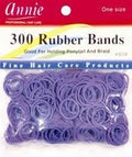 Annie Rubber Bands for Hair, Purple, 14mm Medium, 300 Ct, Hair Ties by AnnieInternational