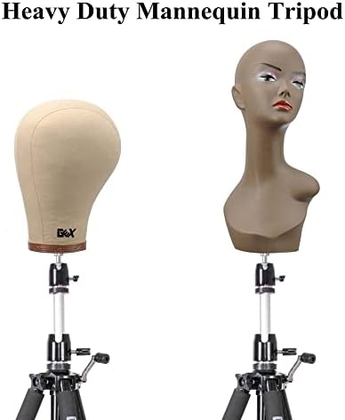 GEXWORLDWIDE GEX 63" Heavy Duty Mannequin Tripod Stand for Wig Cosmetology Training Practice Doll Manikin Head Tripod Wig Stand With Travel Bag (Black) - Image 6