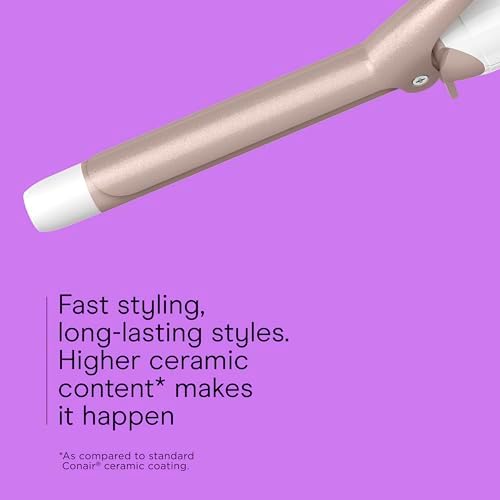 Conair Curling Iron w/Claw Clip, 3/4-in. Width, White/Rose Gold - Image 4
