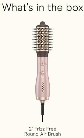 Infiniti PRO CONAIR 2" Frizz Free Round Air Brush, Hot Brush with Titanium Ceramic Technology, Ionic Control, and Detangling Bristles for Gentle Drying and Added Shine, Rose Gold - Image 7