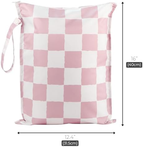RelaxScene Wet Dry Bags Water Resistant - 2 Pack Reusable Waterproof Wet Dry Bag for Swimsuits & Baby Clothes - Leakproof Storage Pouch Bag for Travel & Baby Diaper - Travel Laundry Daycare Bags - Image 5