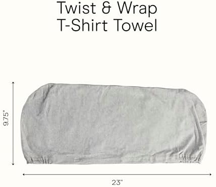 Conair Hair Towel Wrap, Cotton, Twist, Anti-Frizz, Fast-Drying, Gray - Image 6