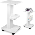 3 Tier Aluminum Salon Trolley Cart with Wheels, Beauty Station, White by FozsKeylf