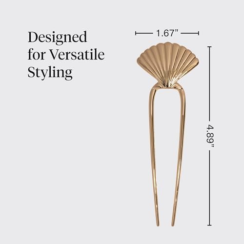 Kitsch French Hair Pin for Women - Clam Shell Gold Hair Accessories, 1pc - Image 5