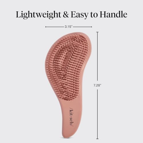 Kitsch Detangler Brush – Gentle Curly Hair Brush All Hair Types, Terracotta - Image 4