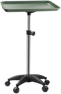 Salon Tray On Wheels Tattoo Tray Rolling Trolley Adjustable Height Storage Utility Cart for Clinic Spa Rolling Tray (Black) (Green) by Roixeeds