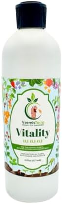 VermisTerra Vitality 16 oz - Growth Accelerator, Energy Booster, Seedling Fertilizer, Organic Plant Food, Promote Rapid Growth, All Plants, Root Cuttings, Will Not Burn, Reduces Transplant Shock by VermisTerra