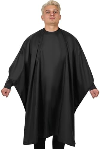 Waterproof Barber Cape 51"x59" Anti-Static Salon Cape with Adjustable Snap Closure for Hairdressing - Image 3