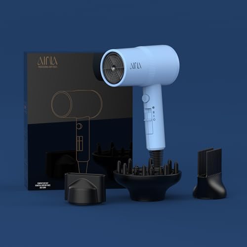 AINA Hair Dryer with Diffuser,Comb Full-Featured Blow Dryer 110V(Blue) - Image 5
