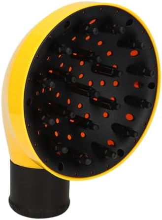 Hair Dryer Diffuser Attachment, ABS Blow Dryer Diffuser for Curly Hair Drying and Styling, Yellow, 7.87 x 6.10 in by Unknown