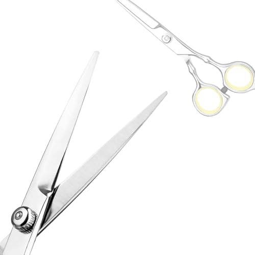 Hair Cutting Scissors Professional Home Haircutting Barber Salon Thinning Shears Kit with Comb and Case for Men/Women Yellow - Image 4