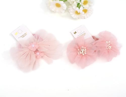 10 pairs Hair Ties With Bows 1.2 Inch Small, Ponytail Holders Pigtails Elastic Bands Hair Accessories For [Toddler] Kids [Baby] [Girl]s (Set-A) - Image 4