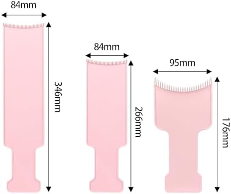 3x Hair Highlighting Board, Salon Accessories, Fittings Professional Dispensing Tinting Brush for Salon,DIY Hairdresser, pink - Image 3
