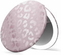 Fancii Taylor LED Lighted Travel Makeup Mirror, Rechargeable, 10x /1x Magnifying, Tru-Glow Lighting System, XL Large 5” Wide | Compact Mirror for Purses (Cosmic Leopard) by Fancii