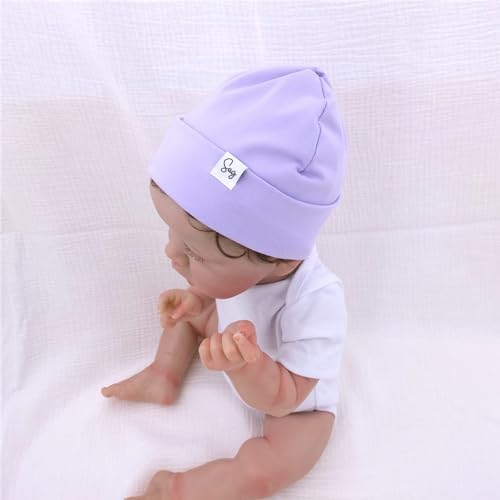 Jersey Beanie Hat for Newborn Baby Boys Girls Silky Satin Lined Hats Bonnet Toddler Infant Little Kids Beanies Caps - Image 4