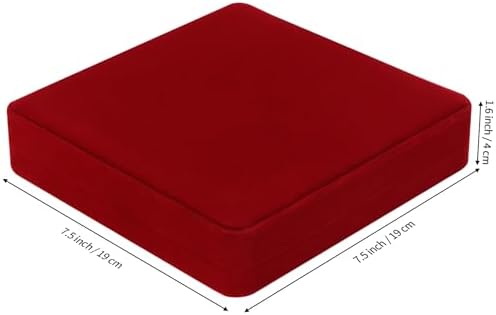 LETURE Velvet Jewelry Set Box, Velvet Gift Box for Bracelet Necklace Earring Ring (Red) - Image 5