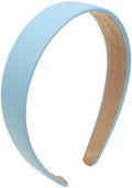 Blue Headband Leather Headband for Women Plastic Hard Head Band Solid Colors 1 Inch Thin Hair Bands Holiday Cosplay Hair Accessories by Uintoon