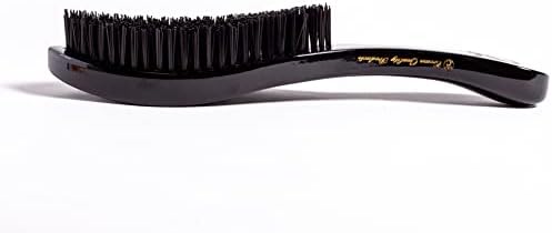 Original Curved 360 Wave Brush, HARD Flex Bristle, BLACK Hairbrush - Image 3