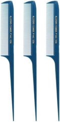 Allegro Combs 441 Rat Tail Combs Braiding Parting Fine Teeth Rattail Set For Hair Styling For Hair Coloring 3 Units (Teal) by AllegroCombs