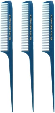 Allegro Combs 441 Rat Tail Combs Braiding Parting Fine Teeth Rattail Set For Hair Styling For Hair Coloring 3 Units (Teal) by AllegroCombs