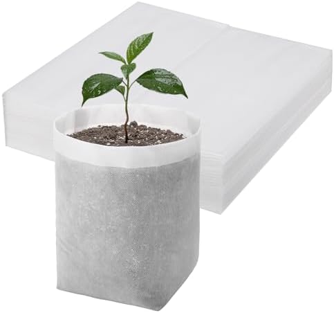 Fabric Grow Bags - 11.8x12.6 inches Breathable Seed Starter Plant Grow Bags for Seedling Pots, Nursery Pots for Plants, 100pcs by ENPOINT