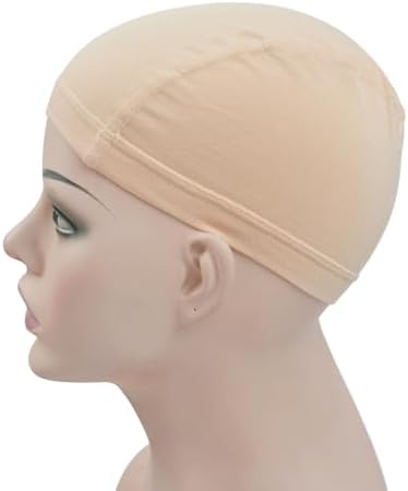 2 Pcs Wig Caps Bamboo Fiber Wig Cap Elastic Breathable Wigs Grip Cap Wig Liner Cap (Beige) - Image 4