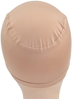 1 Pc Cool Breathable Wig Cap with Elastic Band Stretchable Dome Cap for Wigs (Beige) - Image 7