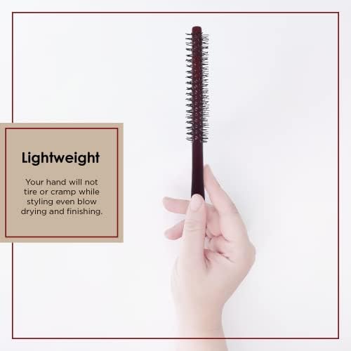 Spornette Mini Styler Boar Bristle .75 inch Round Brush for Blowouts, Volume, Styling, Finishing, Curling & Setting Short, Curly, Wavy, Straight, Thick, Normal or Thin Hair on Men & Women - Image 6