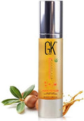 GK HAIR Global Keratin 100% Organic Argan Oil Anti Frizz Hair Serum (1.69 Fl Oz/50ml) Styling Smoothing Strengthening Hydrating & Nourishing Heat Protection Shine Frizz Control Dry Damage Hair Repair by GKHAIR