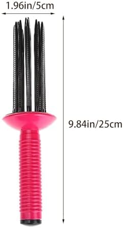 Generic Curly Hair Styler Tool, Air Volume Comb, Hair Styler for Curly Hair, Hair Curler, Hair Fluffy Curling Roll Comb, Curly Hair Styler Tool Hair Combs for Home Personal Use Travel (Red) - Image 5