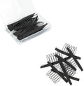 50 Pieces Wig Combs Wig Clips Wig Combs to Secure Wig 7-teeth Wig Accessories Tools For Making Wig Caps Wig Comb (Black,50 Pcs) by JIUSERLU
