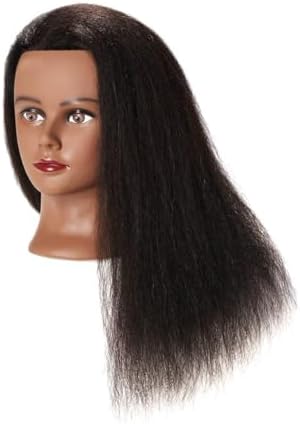 16"-18"100% Real Hair Mannequin Head Training Head Manikin Cosmetology Doll - Image 3
