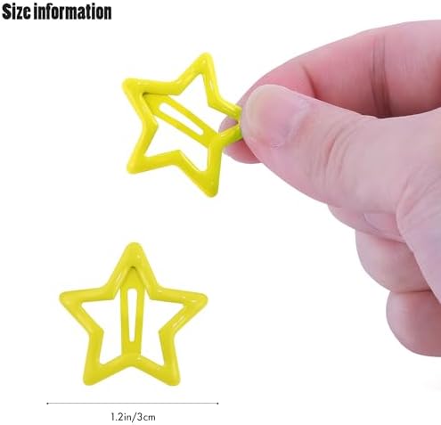 SAOROPEB Star Hair Clips Multicolor 2000s Y2K Hair Accessories -50PCS 1.18" - Image 2